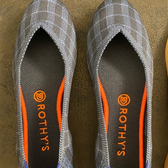 BNIB Rothy's Indigo Gingham Flats - Size 9 - Picture 4 of 5